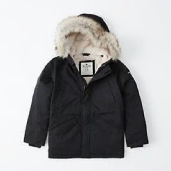 Abercrombie & Fitch Kids (Boys) Black Ultimate Parka (Size 11/12) - Picture 1 of 13